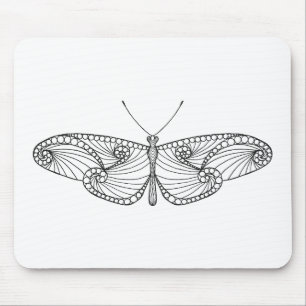 Inspirierte Schmetterlings-Kunst Mousepad