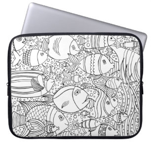 Inspirierte Schule der Fische Laptopschutzhülle