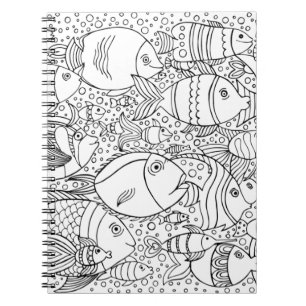 Inspirierte Schule der Fische Notizblock