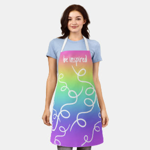 Inspirierte Schürze von Regenbogenfarben und Wirbe