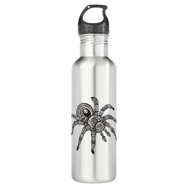 Inspirierte Spinne Edelstahlflasche (Vorderseite)