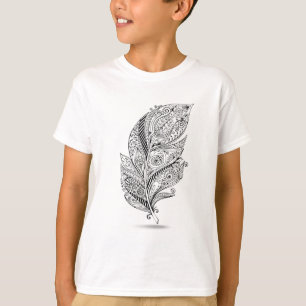 Inspirierte Stammes- Feder T-Shirt
