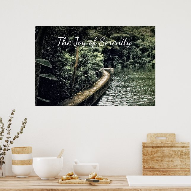 Inspirierte Wassernatur motivierte Joy Serenity Poster (Küche)