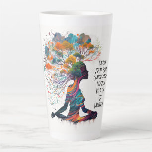 Inspirierte weibliche Synkope Latte-Tasse Milchtasse