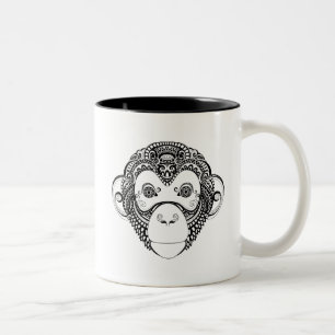 Inspirierter Affe-Entwurf Zweifarbige Tasse