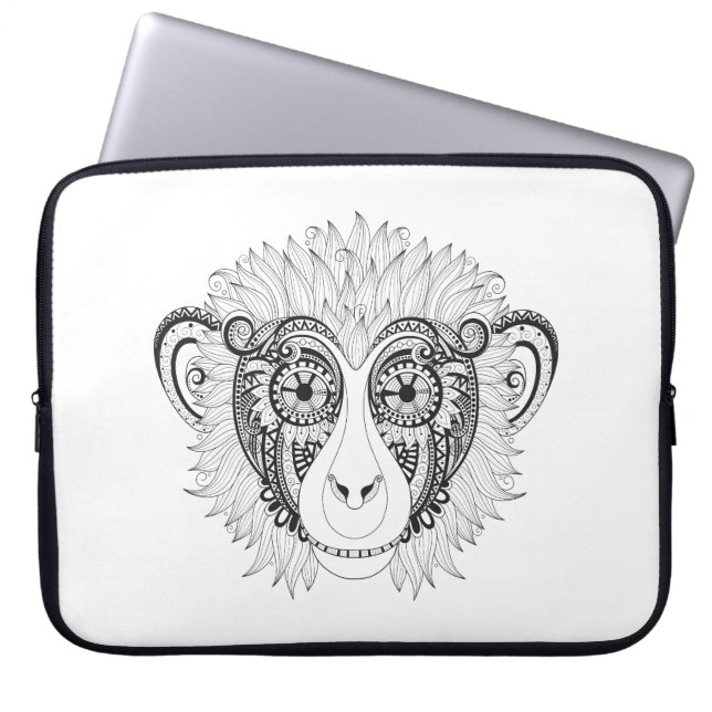 Inspirierter Affe Laptopschutzhülle (Vorderseite)