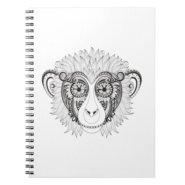 Inspirierter Affe Notizblock (Vorderseite)