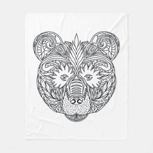 Inspirierter Bär Fleecedecke