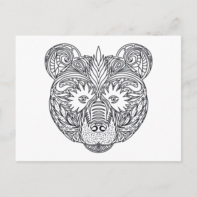 Inspirierter Bär Postkarte (Vorderseite)