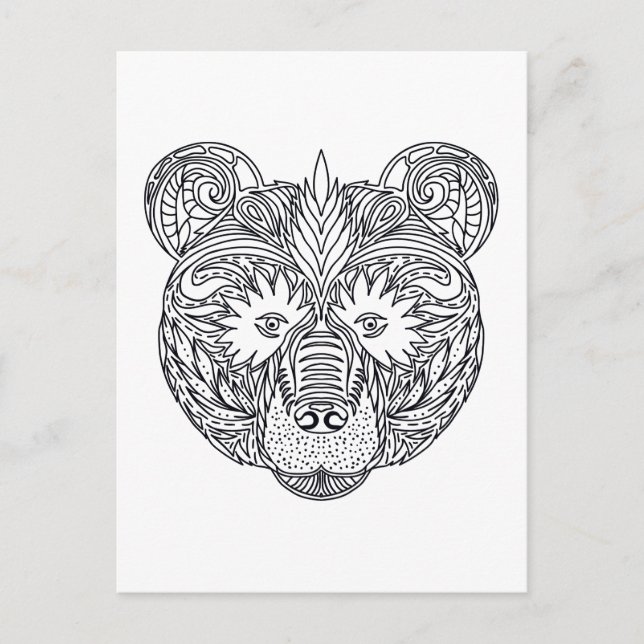 Inspirierter Bär Postkarte (Vorderseite)
