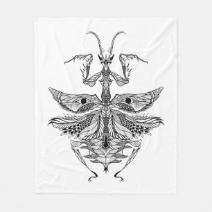 Inspirierter betender Mantis Fleecedecke