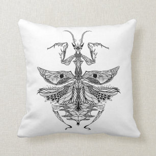 Inspirierter betender Mantis Kissen