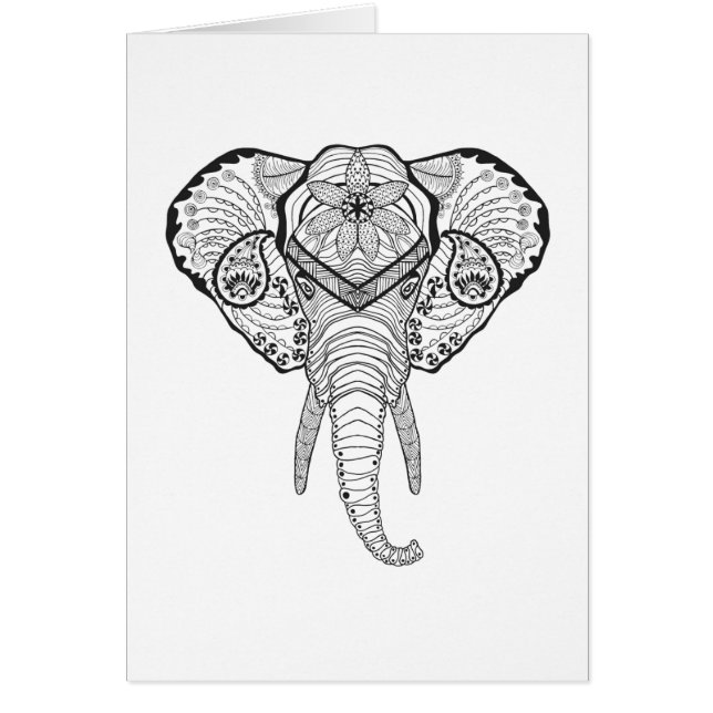 Inspirierter Elefant-Kopf (Vorne)