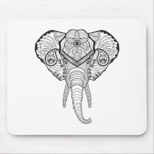 Inspirierter Elefant-Kopf Mousepad