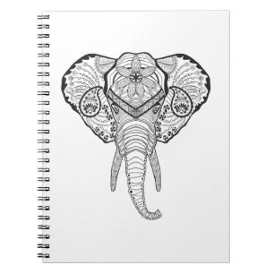 Inspirierter Elefant-Kopf Notizblock