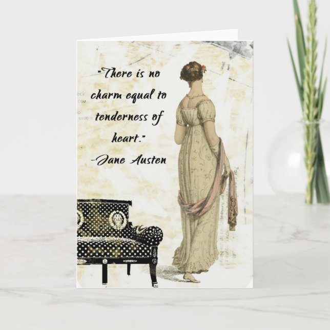 Inspirierter Entwurf Janes Austen Regentschaft Karte (Vorderseite)
