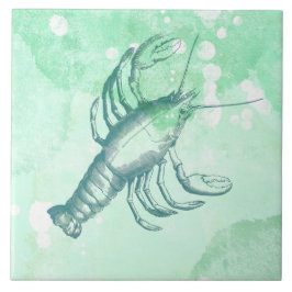 Inspirierter Hummer-Kastenblau Fliese