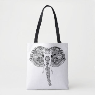 Inspirierter indischer Elefant 4 Tasche