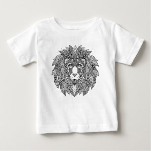 Inspirierter Löwe-Kopf 4 Baby T-shirt