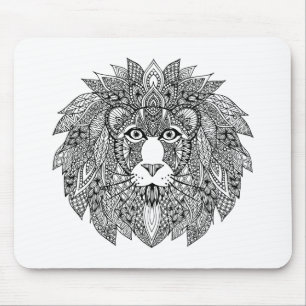 Inspirierter Löwe-Kopf 4 Mousepad