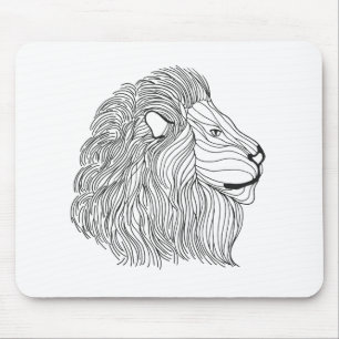 Inspirierter Löwe-Kopf 5 Mousepad