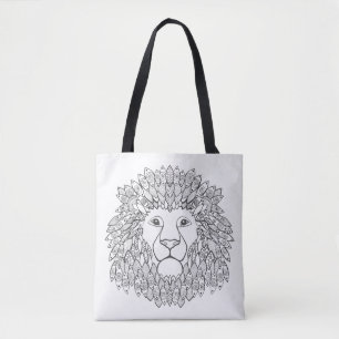 Inspirierter Löwe-Kopf 6 Tasche