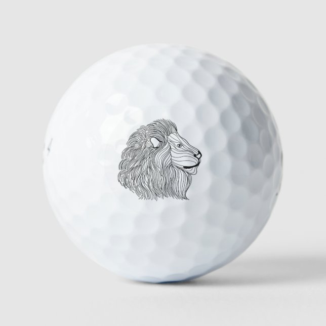 Inspirierter Löwenkopf 5 Golfball (Vorderseite)