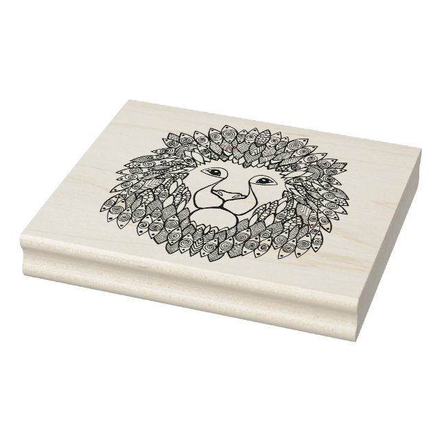 Inspirierter Löwenkopf Gummistempel (Stempel)