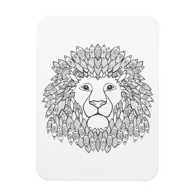 Inspirierter Löwenkopf Magnet (Vertikal)