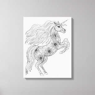 Inspirierter magischer Unicorn 6 Leinwanddruck
