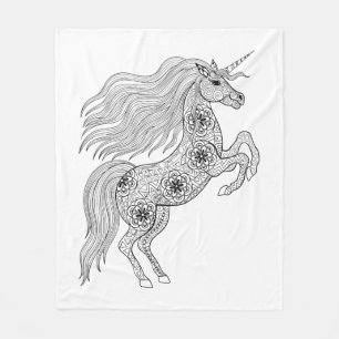 Inspirierter magischer Unicorn Fleecedecke