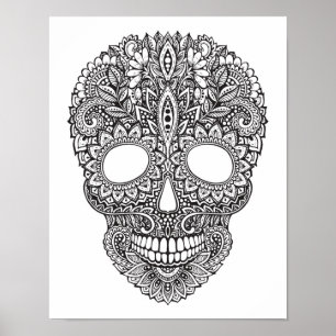 Inspirierter menschlicher Schädel 2 Poster