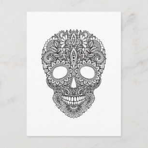 Inspirierter menschlicher Schädel Postkarte