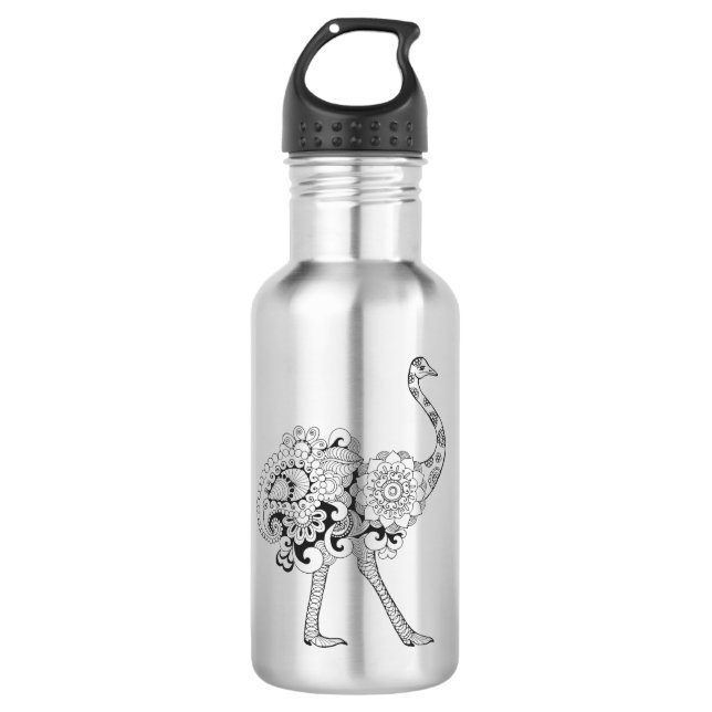 Inspirierter Ostrich Edelstahlflasche (Vorderseite)