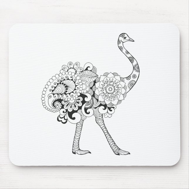 Inspirierter Ostrich Mousepad (Vorne)