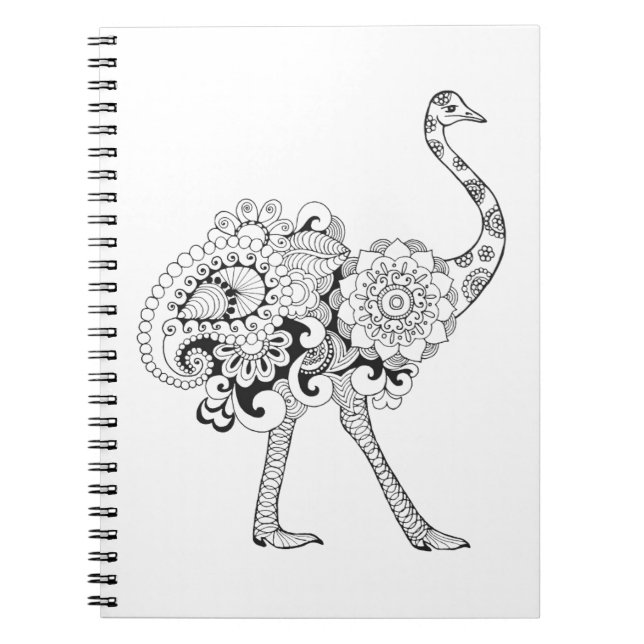 Inspirierter Ostrich Notizblock (Vorderseite)
