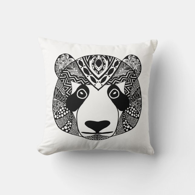 Inspirierter Panda Kissen (Vorderseite)
