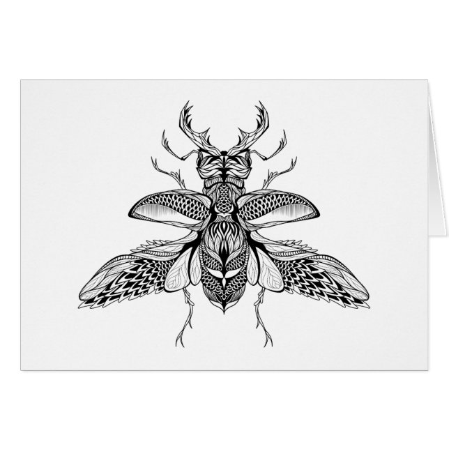 Inspirierter psychedelischer Hirsch-Käfer (Vorderseite (Horizontal))
