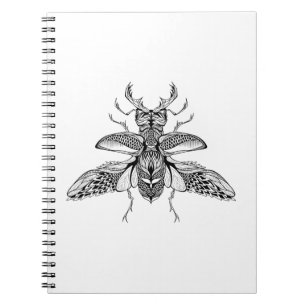 Inspirierter psychedelischer Hirsch-Käfer Notizblock