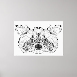 Inspirierter Raccoon 6 Leinwanddruck