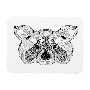 Inspirierter Raccoon Magnet