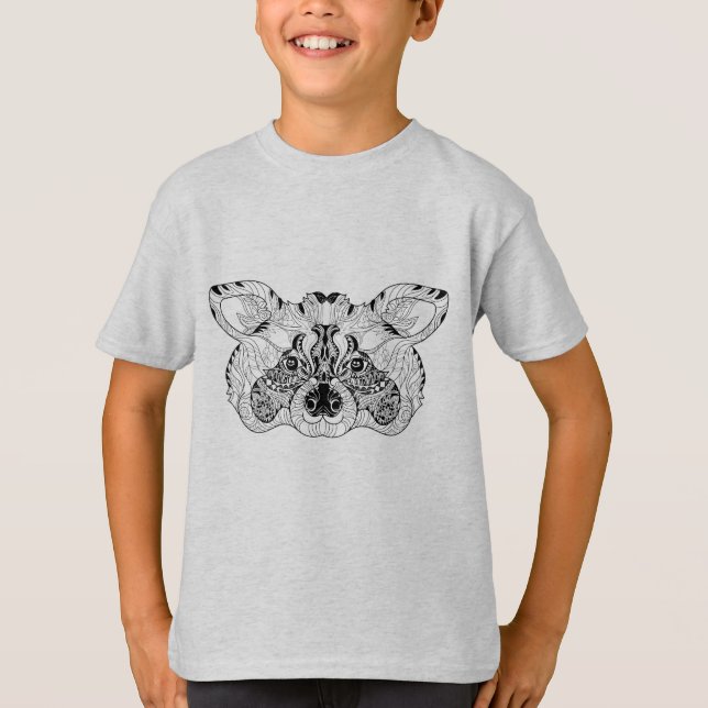 Inspirierter Raccoon T-Shirt (Vorderseite)