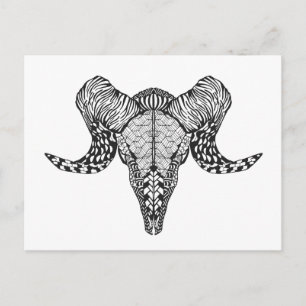 Inspirierter Schafskull Postkarte