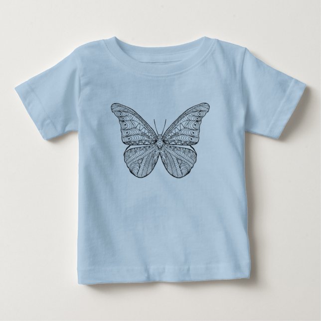 Inspirierter Schmetterling Baby T-shirt (Vorderseite)
