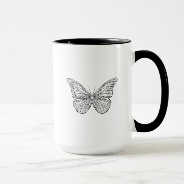 Inspirierter Schmetterling Tasse (Rechts)
