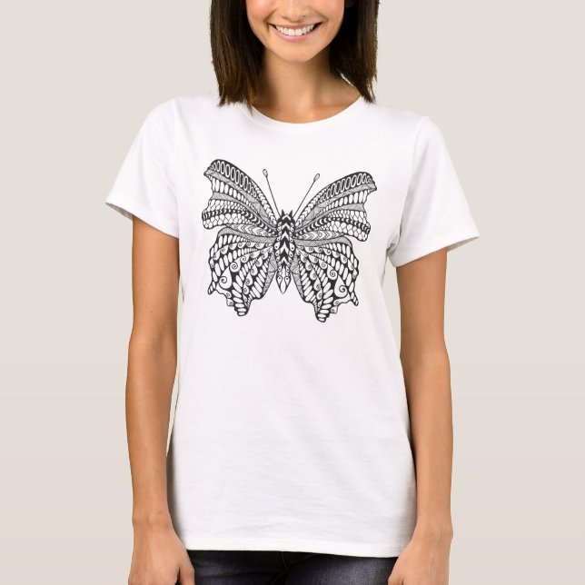 Inspirierter Tropenschmetterling T-Shirt (Vorderseite)
