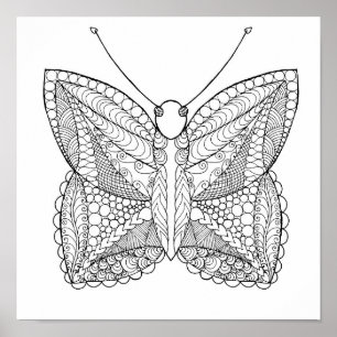 Inspirierter tropischer Entwurfs-Schmetterling 2 Poster