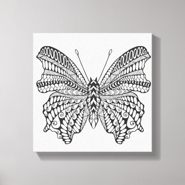 Inspirierter tropischer Schmetterling 6 Leinwanddruck (Vorderseite)