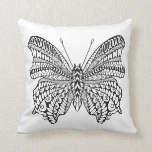 Inspirierter tropischer Schmetterling Kissen