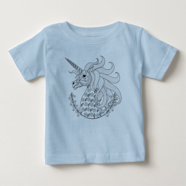 Inspirierter Unicorn Baby T-shirt (Vorderseite)